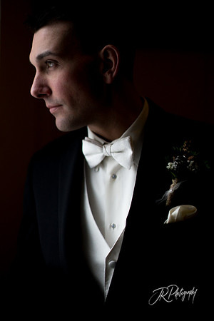 Bride in her gown during getting-ready portraits at a Macungie, PA wedding